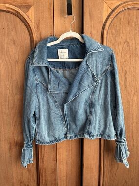 Habitual Washed Blue Cropped Denim Jacket